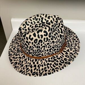 Animal print fedora hat. New with tags. One size